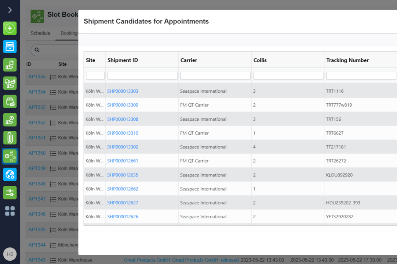 Slot Booking App - Supplier portal